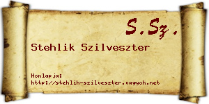 Stehlik Szilveszter névjegykártya